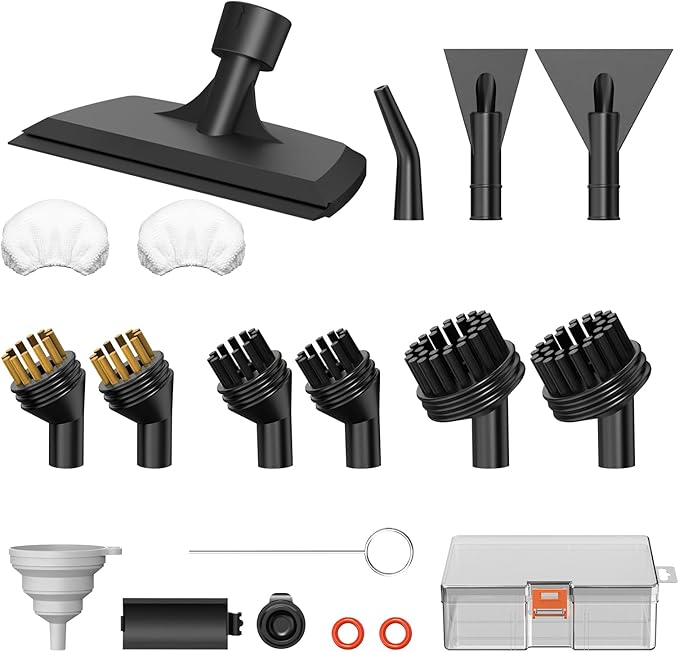 Pressurized Steam Cleaner 3-Level Adjustable Handheld Steamer Cleaning for Home 15s Fast Heat-Up &amp 47.3oz Tank 2500W Multi-Surface Portable Steamer with 39 Accessoriesfor Floor/Grout/Car