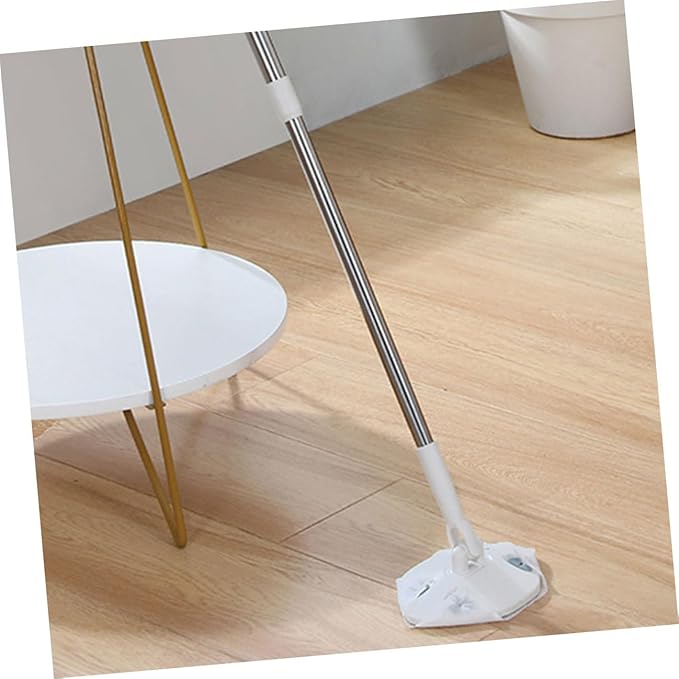 ERINGOGO Rotating Dust Mop for Hardwood Floors with Reusable Dry  No-wash Triangular Mop Head Cleaning Tool Kit for Home Floor Dust Removal