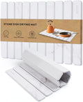 Stone Drying Mat for Kitchen Counter 24(L)×16(W) Drying Matt Kitchen Counter Stone Dish Drying Mat Foldable Diatomaceous Earth Mat