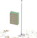 Genérico Dry Mop for Dust | Swivel Head Long Handle with Cloths – Flat Mop with Washable Pads for Kitchen Bathroom Bedroom Living Room Laminate Wood Floor Window Ceiling