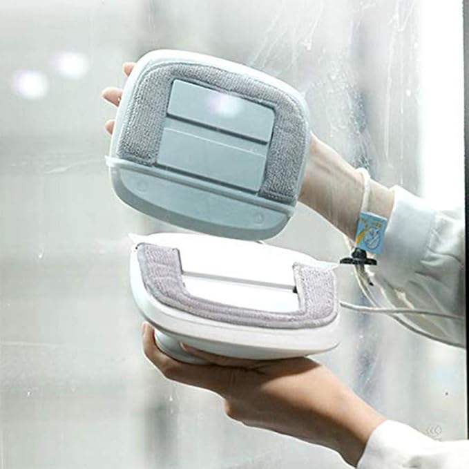 Window CleanerCleaning Magnetic Side Glass Wiper Brush Cleaner Clean Suitable for Home Office Car