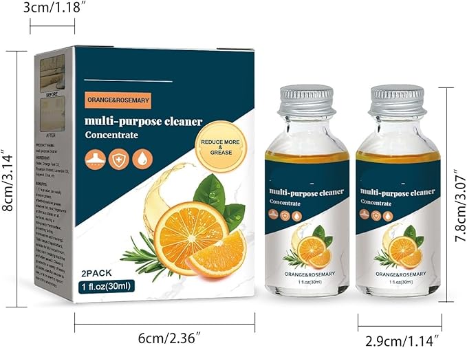 Multi-Purpose Cleaning Concentrate - Heavy Duty Kitchen Grease Remover For Stove Hood &amp Cooktop(3PCS)