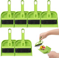 Healifty 18 Pack Mini Dust Pan and Brush Set Small Broom and Dustpan with Handle for Pets Kids Desk Home Camping Hand Cleaning Supplies