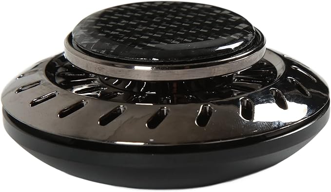 Car Air Freshener Flying Disc Design Long Lasting Aromatherapy with Plant Extracts Adjustable Fragrance Intensity Odor Removal for Car Interior Purifies Air Includes 2 (Black)