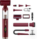 Fanttik Slim V10 APEX Cordless Car Vacuum 4-in-1 Portable Mini Handheld Vac 19kPa Suction Power Upgraded Smart Digital Display 2 Suction Modes for Small Jobs Car Office Desk Keyboards (Red)