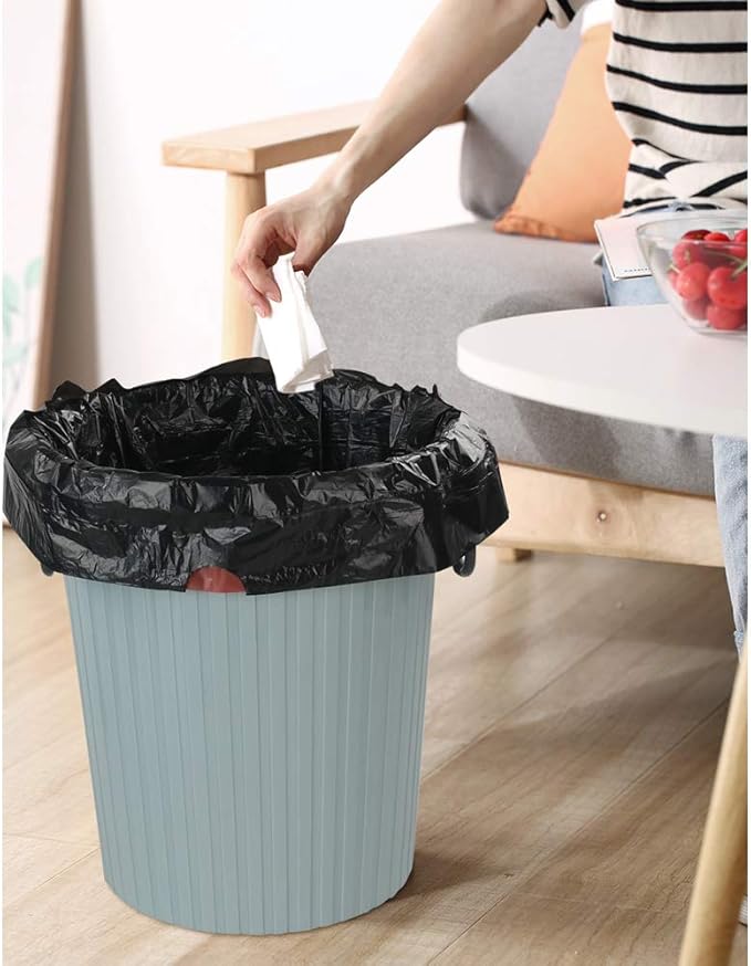 8 Gallon Drawstring Trash Bags Black Kitchen Garbage Bag with Drawstring 208 Counts