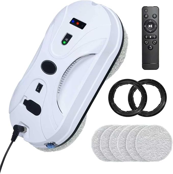 Patiixie Automatic Window Cleaning Robot Window Cleaner Robot Auto Dual Spray 2026 Model Robot Limpia Vidrios AI Path Planning 3000Pa Suction Remote Control Edge Detection for Streak-Free Glass