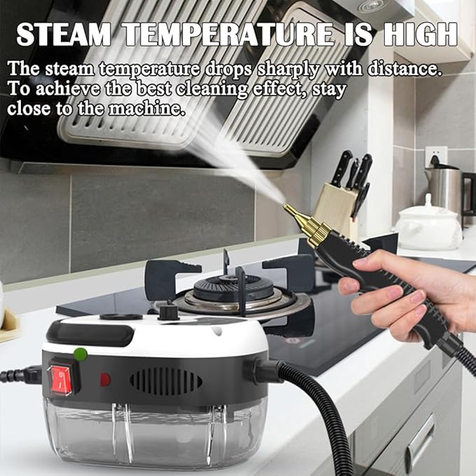 Car Steam Cleaner Portable Handheld Steam Cleaner 2500W Pressurized Steam Cleaner High Temperature Pressurized Steam for Home Car Kitchen