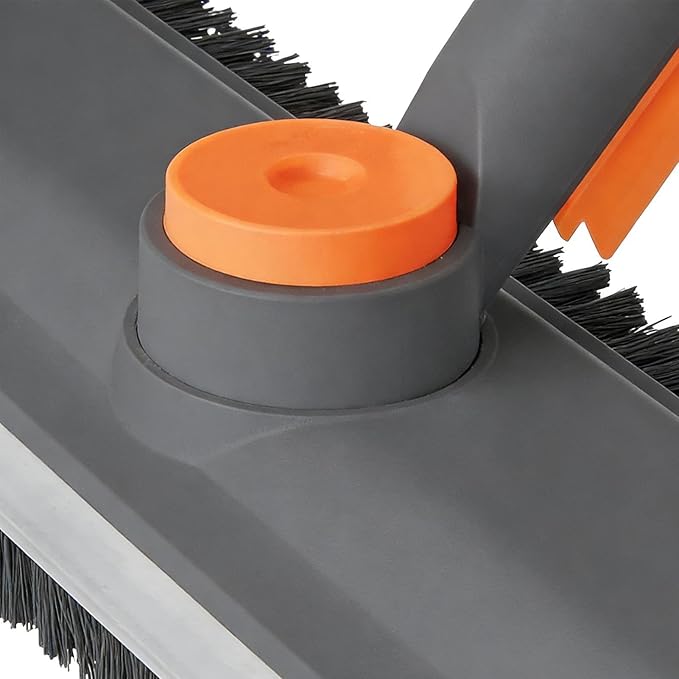 Floor Scrub Brush - Extendable Pole Washing Device Manual Home Scrubber | Bathroom Scrub Brush Multifunctional Bathroom Tile Grout Washer for Kitchen Shower Patio Garage Marble Laminate