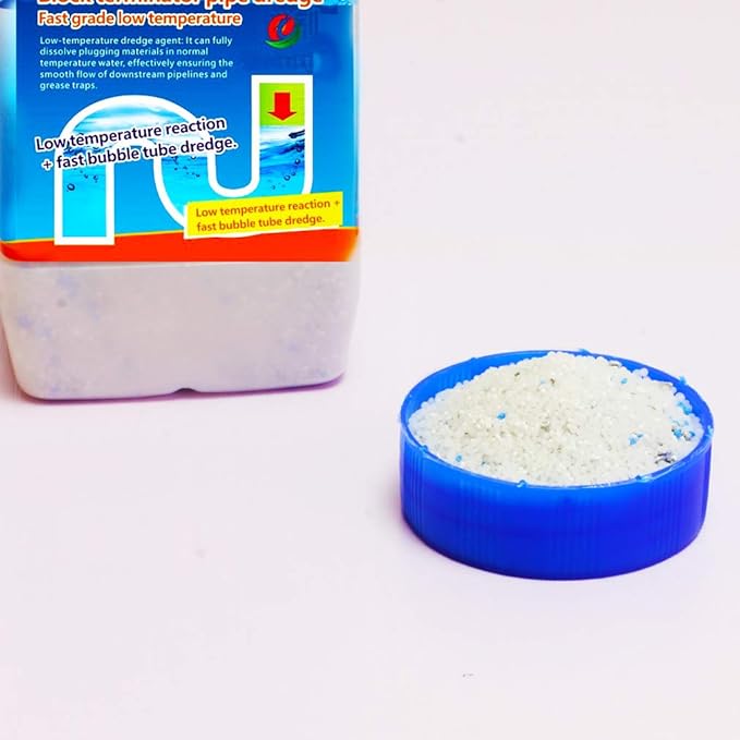 Ifish Pipe Dredge Deodorant Powerful Sink and Drain Fast Strength Bubble Bombs Foaming Powder Drain Clog remover for Kitchen