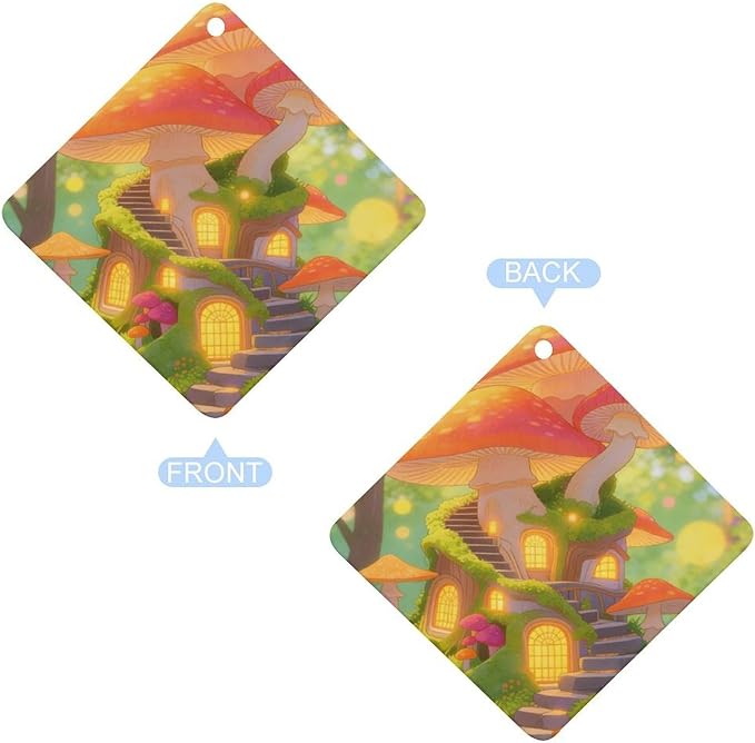 5PCS Car Air Freshener Hanging Personalized Double Sided Sunny Forest Car Fresheners Long Lasting New Cars Scents Cute Automotive Freshies for Closets Drawers (tea)