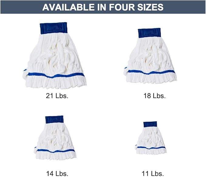 Arkwright Microfiber Tube Mop Head Replacement - (Bulk Case of 12) Heavy Duty Lint Free Super Absorbent &amp Bleach-Safe Janitorial Essential for Commercial &amp Industrial Floor Cleaning 14 oz