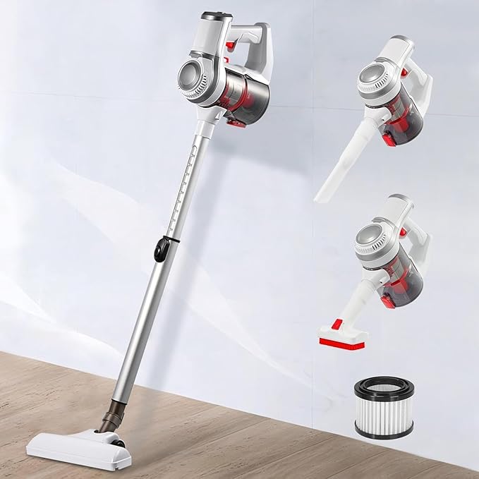 cjc 150W Cordless Vacuum Cleaner for Home 35 Mins Runtime 3-in-1 Lightweight Handheld Stick Vacuum with HEPA Filtration Rechargeable Portable Vacuum Cleaner for Hard Floor Pet Hai