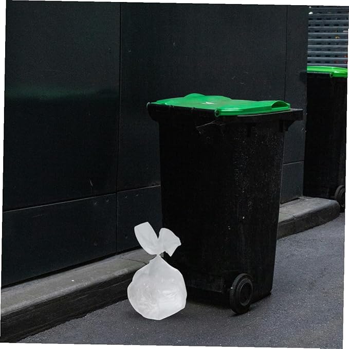 Thickened Plastic Trash Bags 300pcs (45x50cm) Flat Open Garbage Liners for Office Bathroom Kitchen Wastebasket Use
