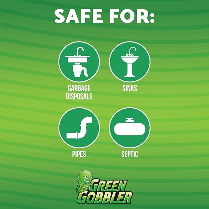 Green Gobbler Ultimate Main Drain Opener | Drain cleaner Hair Clog Remover | Works On Main Lines Sinks Tubs Toilets Showers Kitchen Sinks | 64 fl. oz.