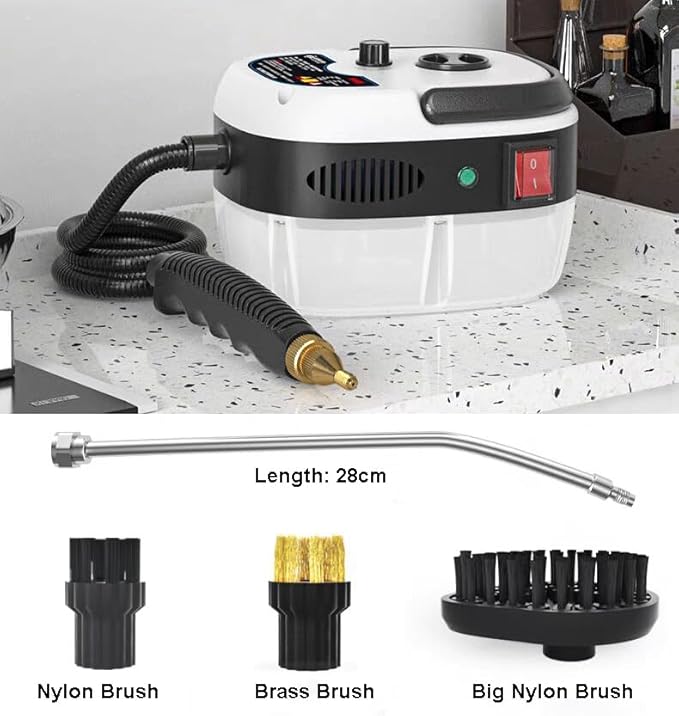 Generic High Temperature Pressurized Steam Cleaner 2500W Handheld Small High Pressure High Heat Steam Cleaning Machine Portable Tank for Kitchen Toilet Car Auto standard NK-882