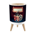 Bathroom Trash Can with Lid Cinema Theater Object red Curtain Showing Electric Frame Garbage Bin Waste Basket for Kitchen Office Bedroom Decoration Diaper Pail 1.8 Gallon