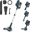 Cordless Stick Vacuum Cleaner - Compatible With INSE 20KPa Powerful Suction 6-in-1 Handheld Vacuum with 45min Runtime for Home Bed Carpet Hair(V770 BlueUS)