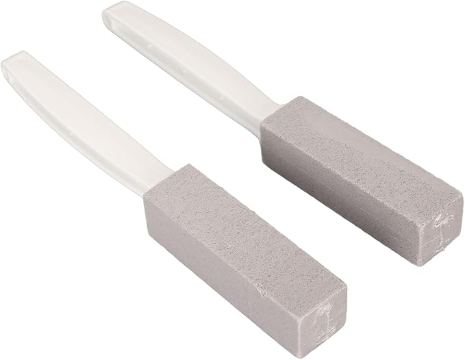Topyond Pumice Stone Toilet Bowl Cleaner 4Pcs Toilet Pumice Stone with Long Handle Durability and Multipurpose Cleaning Brush for Toilets Sinks and Grills
