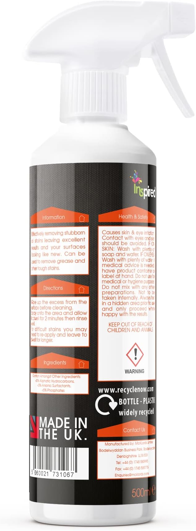 McKlords Ltd Inspired 500ml Oil Stain Remover