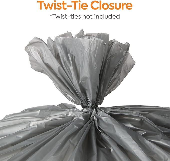 Coastwide Professional 30-33 Gallon Trash Bag 33 x 40 Low Density 1.5 mil Silver 100 Bags/Box