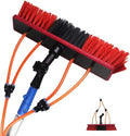 23ft Window Cleaning Pole Hose Fed Water fed Telescopic Extendable Solar Panel Conservatory Brush Equipment Kit/ 7m Rod / 50cm Brush Head