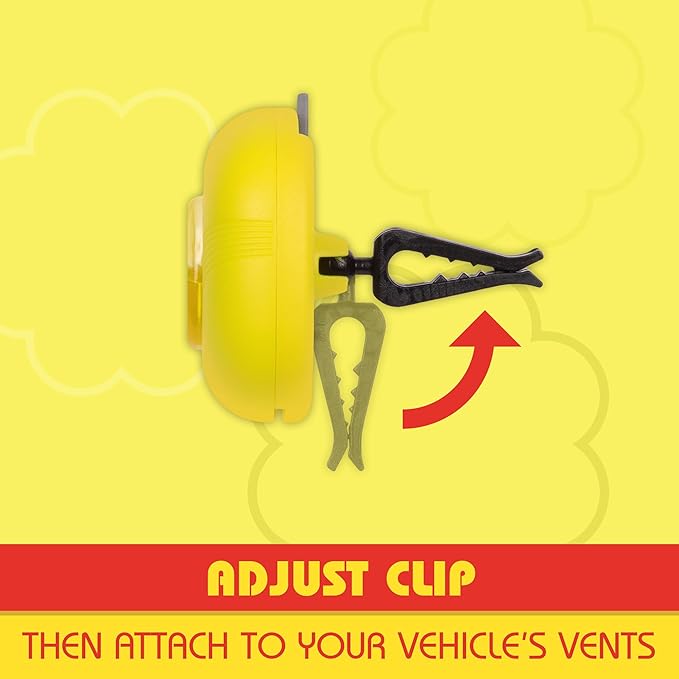 Chupa Chups Car Air Freshener Lemon Twist - Long Lasting Car Fresheners with Fun Scents Colorful and Vibrant Air Freshener for Car Unique Car Freshner Perfume Deodorizer- 4Pack (8pcs Total)