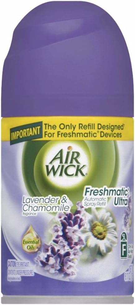 Air Wick Freshmatic Automatic Spray Air Freshener Lavender and Chamomile Scent 1 Refill 6.17 Ounce (Pack of 6)