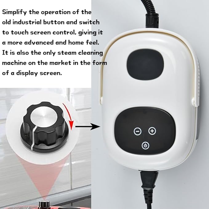 NASAMA Handheld Steam Cleaner2500W High Temperature Pressurized Steam CleanerPortable Steam Cleaning Machine For Home with 5 Brush Heads (white)