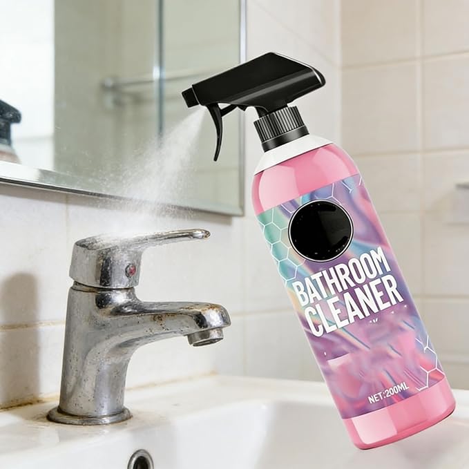 Heavy Duty Bathroom Scrubbing Solution 20 Fl Oz Powerful Pink Bathroom Cleaner Spray All Purpose Bathrooms Foam Cleaners For Sink Tub Floor Tile Glass Surface (1)