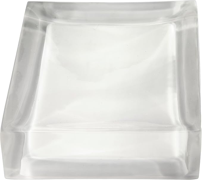 Izod - Soap Dish Sleek Resin Countertop Accessories Dorm Room Essentials Modern Home Decor (Marina Collection White)