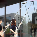 13.8-Inch High-Reach Window Wiper Set with 1.2-15M Aluminum Alloy Telescopic Cleaning Pole Professional Stainless Steel Glass Wiper Suitable for Residential/CommercialPole Length 1.2m