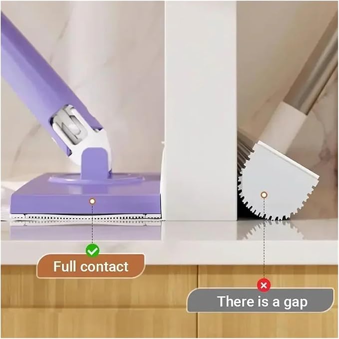 2-8PCS Household Cleaning Multifunctional Washcloth Mop Lazy Automatic Clip Cloth Flat Dusting Wipe Glass Small(A-2PCS)