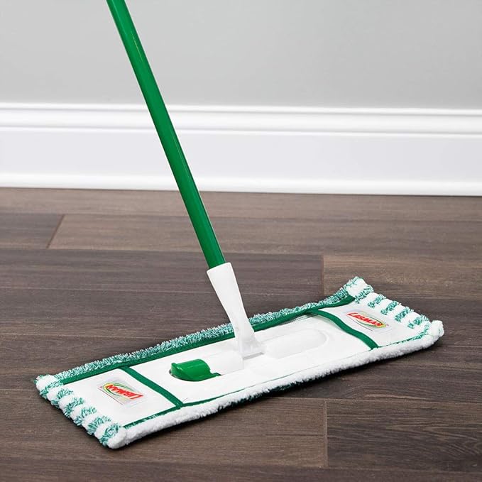 Libman Wet &amp Dry Microfiber Mop Kit Plus Refills | Dust Mop for Hardwood Floors | Wall Mop | Mops for Floor Cleaning | 3 Total Microfiber Mop Pads Included | 1 Handle &amp Base