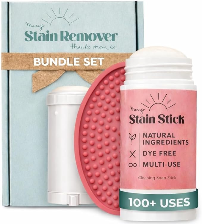 Mary’s Stain Remover Bundle Set (Stick + Scrub Base + Refill) Natural &amp Effective 2-Part Laundry Stain Remover Only 6 Ingredients For Baby Kids Blood Expo Marker Grass