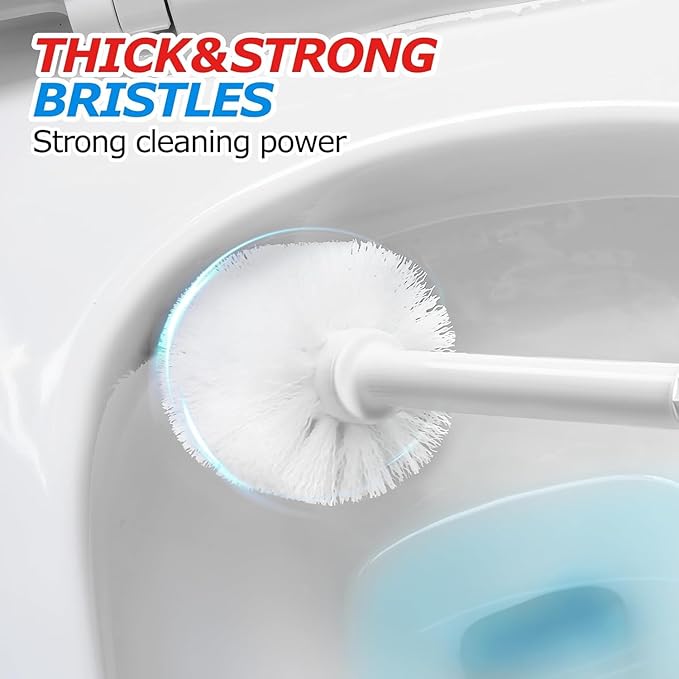 3Pack 2 in 1 Toilet Brush and Plunger Set Extended Handle PlungerToilet Bowl Brush Plunger SetBathroom Cleaning ToolsToilet Brush Plunger ComboCleaning BrushCleaning Supplies White