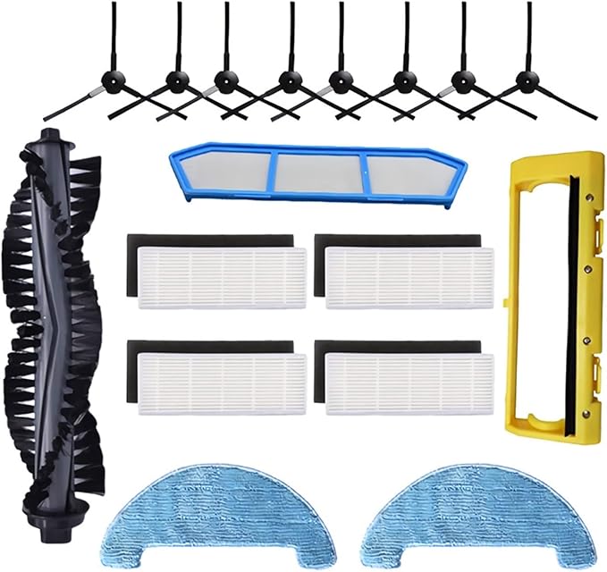 BeNtli Robot Vacuum Spare PartsMain Side BrushHepa FilterMop RagStrainer Brush CoverCompatible for GUTREND Style 220 / Compatible for Polaris PVCR 0735 (Color : Set 7)