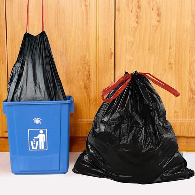 Teyyvn 8 Gallon Kitchen Drawstring Trash Bag 220 counts Kitchen Garbage Bags Black