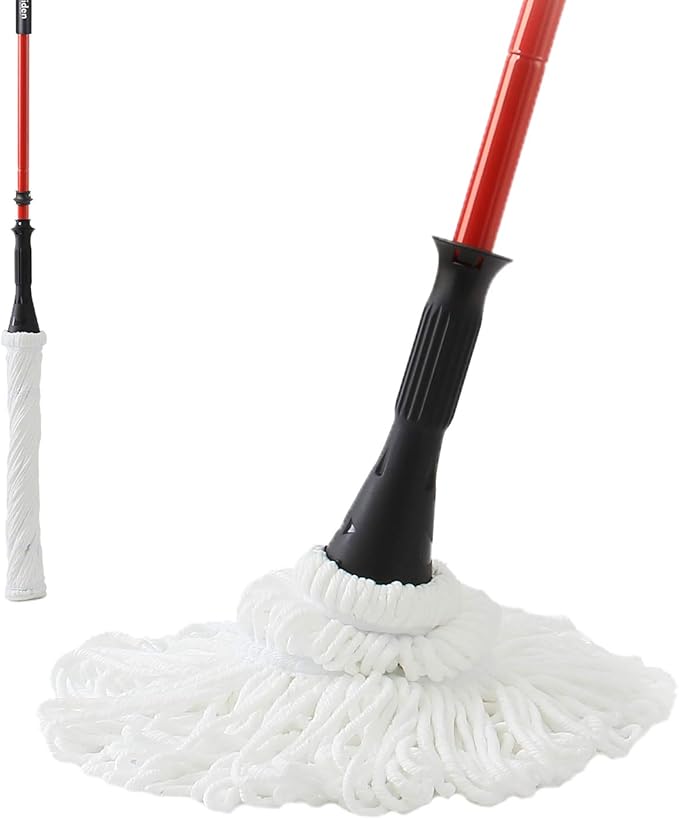 57.5-inch Long Handle self Bending Twist mop Dry and Wet Ultra-fine Fiber Wet mop for Floor Cleaning Commercial and Household Cleaning Hardwood Vinyl Ceramic Tiles etc