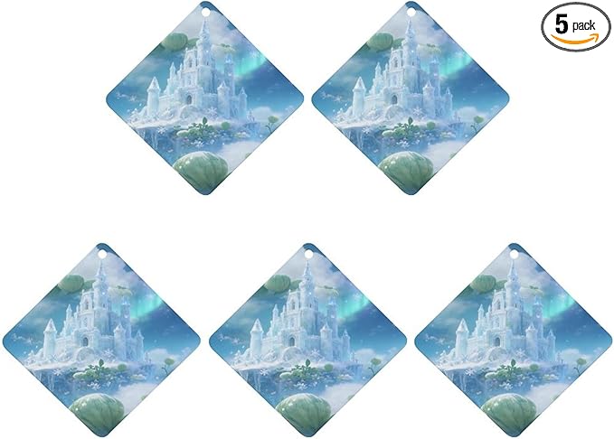 5PCS Car Air Freshener Hanging Personalized Double Sided Snowflakes Car Fresheners Long Lasting New Cars Scents Cute Automotive Freshies for Closets Drawers (tea)