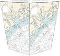 Marye-Kelley WB2896 - Matagorda Texas Nautical Chart Wastepaper Basket