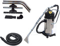 Carpet Cleaner Machine 40L/11Gal Carpet Extractor 3 in 1 Carpet Cleaning Wand Floor Cleaning Machine Pet Carpet Cleaner with Mobile Wheels +Long Flat/Dry/Water Vacuum Head+Round Brush