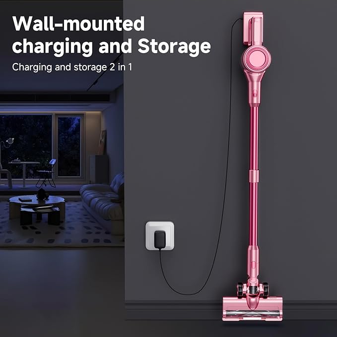 KIKETECH Cordless Vacuum Cleaner Stick Vacuum Cleaners for Home 45kpa Lightweight Vacuum for Pet Hair/Carpet/FloorN508