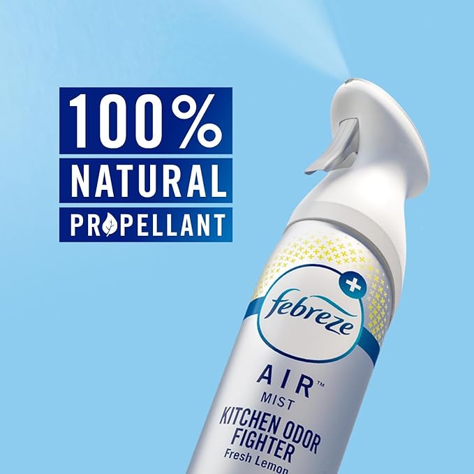 Febreze Odor-Fighting Air Freshener Room Fresheners Air Effects Spray Air Mist 8.8 Ounce - 3 Count (Pack of 1) (Fresh Lemon)