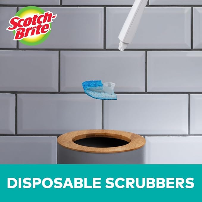 Scotch-Brite Disposable Toilet Scrubber Refills Scrubs Under the Rim 40 Disposable Refills