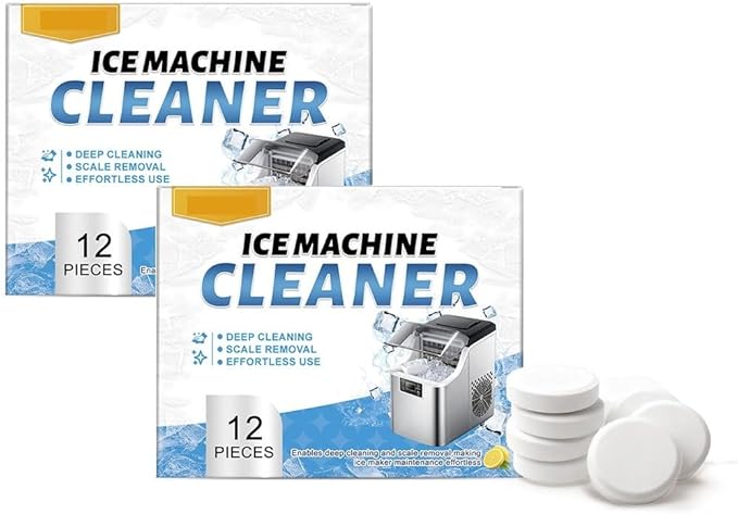 Ice Machine Cleaning Tablets - Descaling &amp Odor Removal For Countertop/Undercounter Units 12-Pack(2pcs)