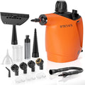 Handheld Steam Cleaner Steam Cleaner with 16 PCS Accessory &amp Safety Lock 500ML Capacity Multi-Surface Deep Cleaning for Home Car Bathroom Grout Floor Window (Orange)