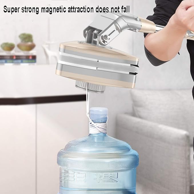 Window Cleaner Wipers Magnetic Window Cleaner Wiper Brush Double-Sided Useful Glass Surface Cleaning Tools/Squeegee Washing Kit Equipment with Telescopic Rod 97~152Cm