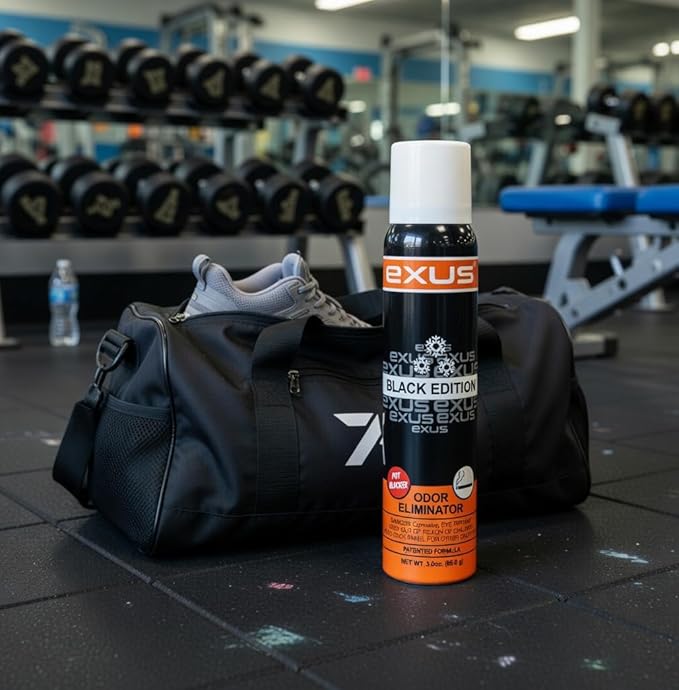 Exus Odor Eliminator &amp Air Freshener Spray For Strong Odor Use for house car bathrooms Kitchen office. Strong Air freshener can eliminate ANY SMELL -3.0 Oz. (3 Pack - 9.0 Oz.) (Black Edition)