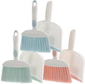 Mini Broom and Dustpan Set 3pcs Plastic Handheld Sweeping Kit for Home Use Lightweight Multi-Function Whisk Broom and Dustpan for Desktop Cleaning